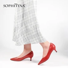 SOPHITINA пикантные туфли-лодочки на высоком каблуке высокое качество замшевые острый носок удобные свадебные туфли Лидер продаж Для женщин насосы W21