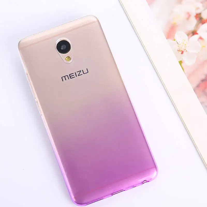 Мягкие градиентные силиконовые чехлы для Meizu M6 Note Pro 7 U20 U10 M6 M3 M5 Note MX6 M6s M5s M5C 5A ультра тонкий бампер задняя крышка телефона - Цвет: 2