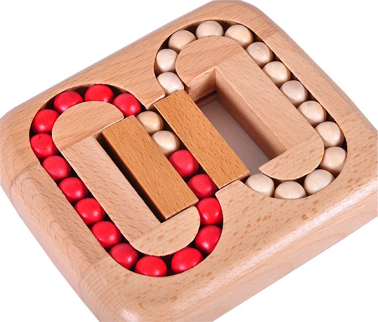 6cm Wooden Puzzle Magical Ball Lock Brain Teasers Intelligent Toy Ball Puzzles 