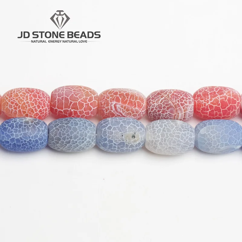 

JD Stone Beads Free Shipping Weathered Agate Drum Barrel Shape Beads Semi-Finished Handmade Bracelet Beads Accessory