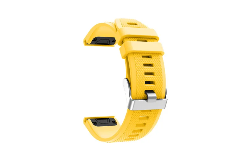Быстросъемный ремешок для часов 22 мм ремешок для часов Garmin Fenix5 5 plus forerunner 935 945 gps ремешок для часов спортивный силиконовый ремень браслет - Цвет: Цвет: желтый