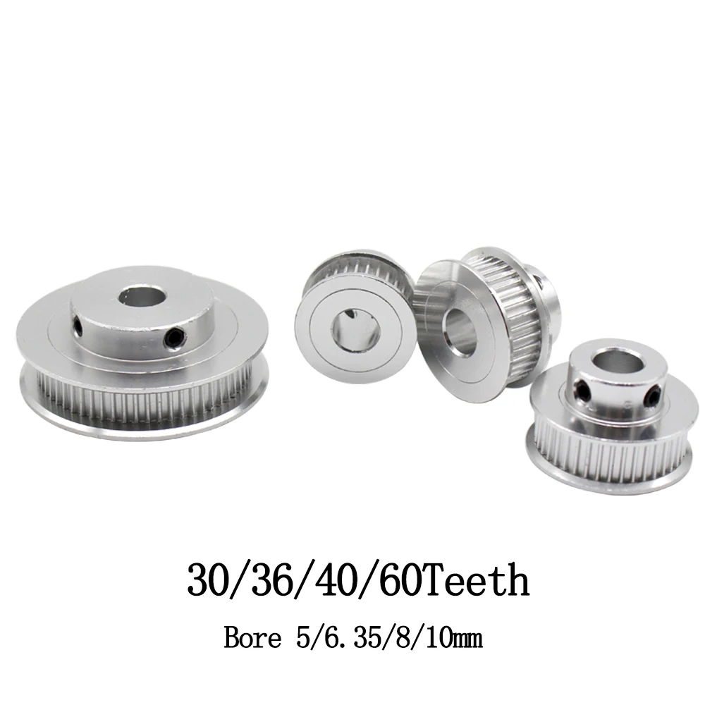 80 Tooth - 5mm Bore 16 20 30 36 40 60 80 Tooth 5mm to 12mm Bore GT2 6mm Timing Belt Aluminium Drive Pulleys
