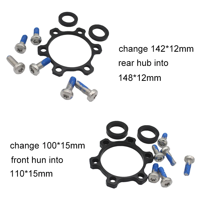 Велосипедный адаптер для увеличения концентраторов передний задний концентратор адаптер преобразования 100*15 до 110*15 до 148*12 повышающий вилка конверсионный комплект