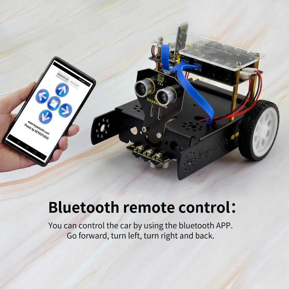 Keyestudio KEYBOT программируемый Обучающий робот автомобильный комплект+ Руководство пользователя для Arduino графическое Программирование