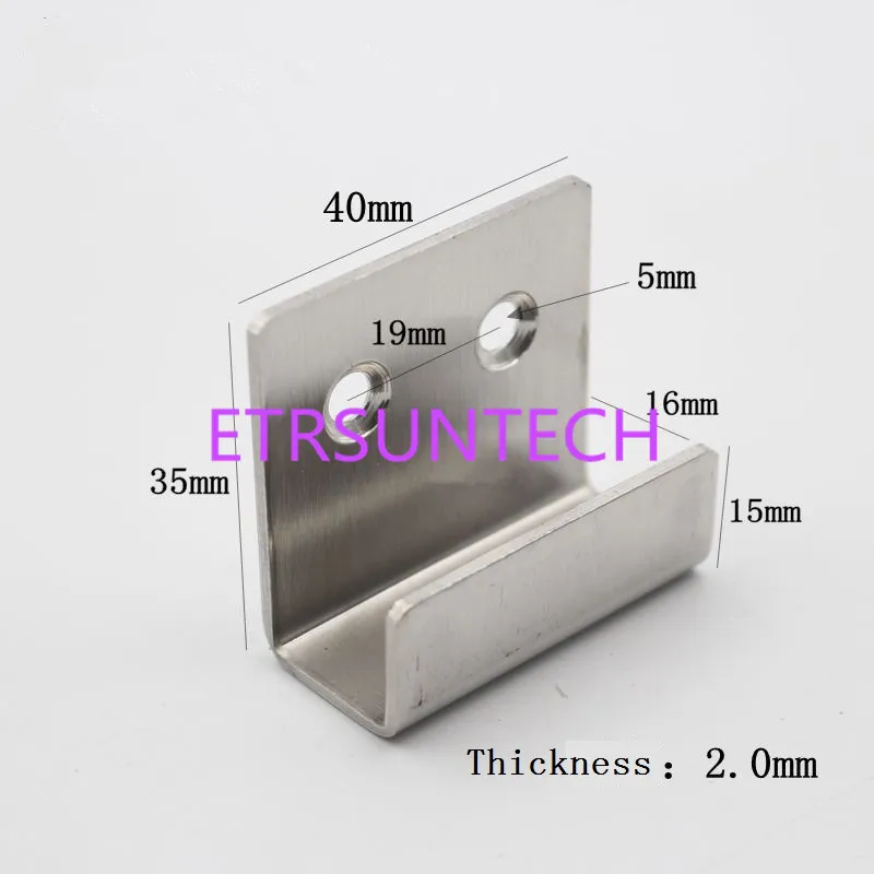 

100pcs/lot Stainless Steel Ceramic Tile Display Wall hooks Glass Wood Sample Display Wall Bracket