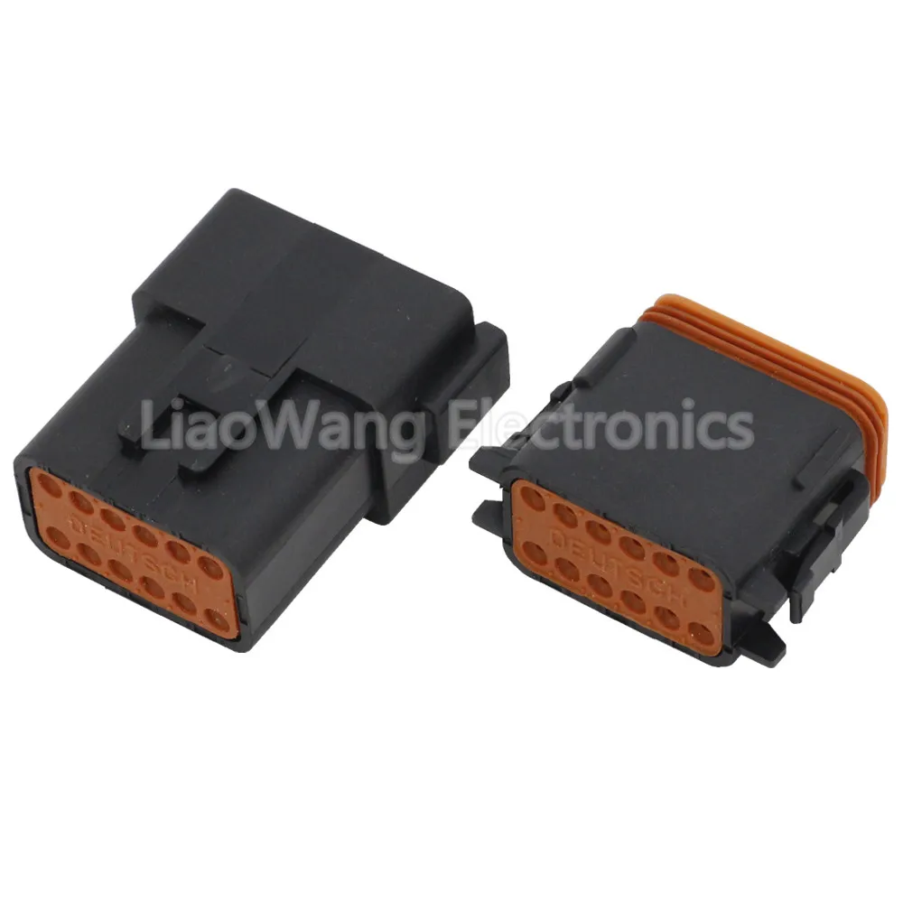 Черный 12 Pin DT04 12P/DT06 12S разъемы мужской женский автомобильный водонепроницаемый