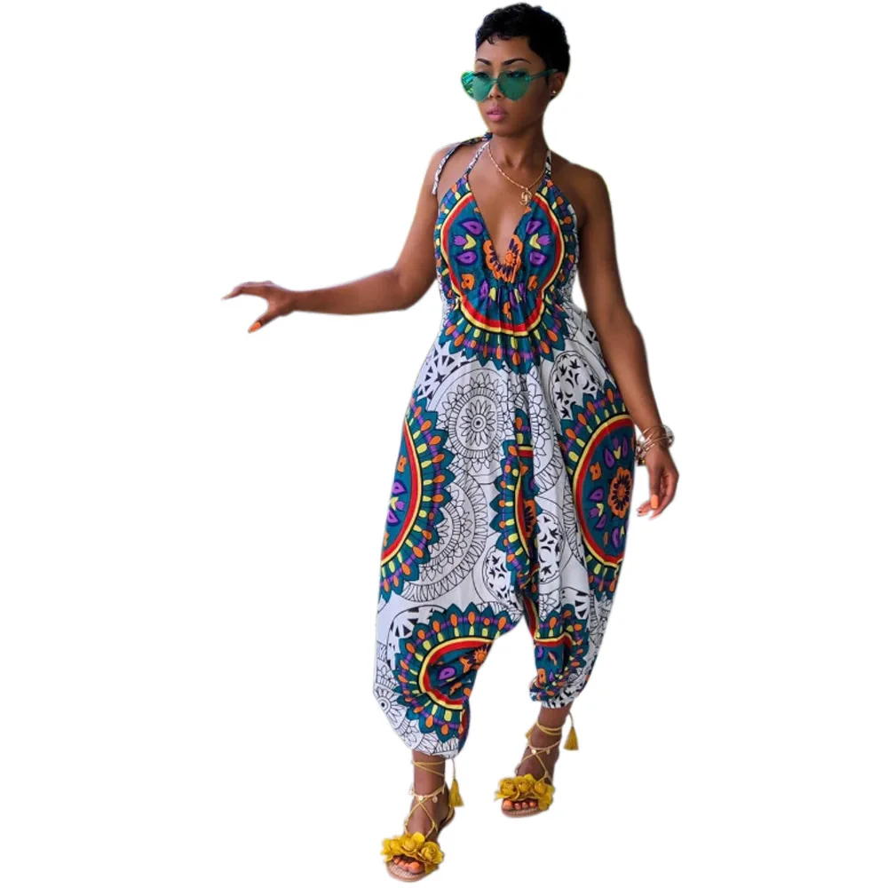

2019 new arrival sexy fashion style african women plus size jumpsuit S-XL