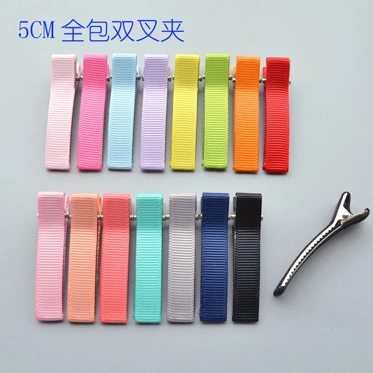 

5CM Full Inclusion Ribbon Square Clamp Hairpin Material Handmade Kids Hair Accessories Headdress DIY Jewelry Making Wholesale