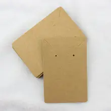 200 шт наборы ювелирных изделий карты Крафт-бумага карты Квадратной Формы Пустой дисплей ценники 6x9 см