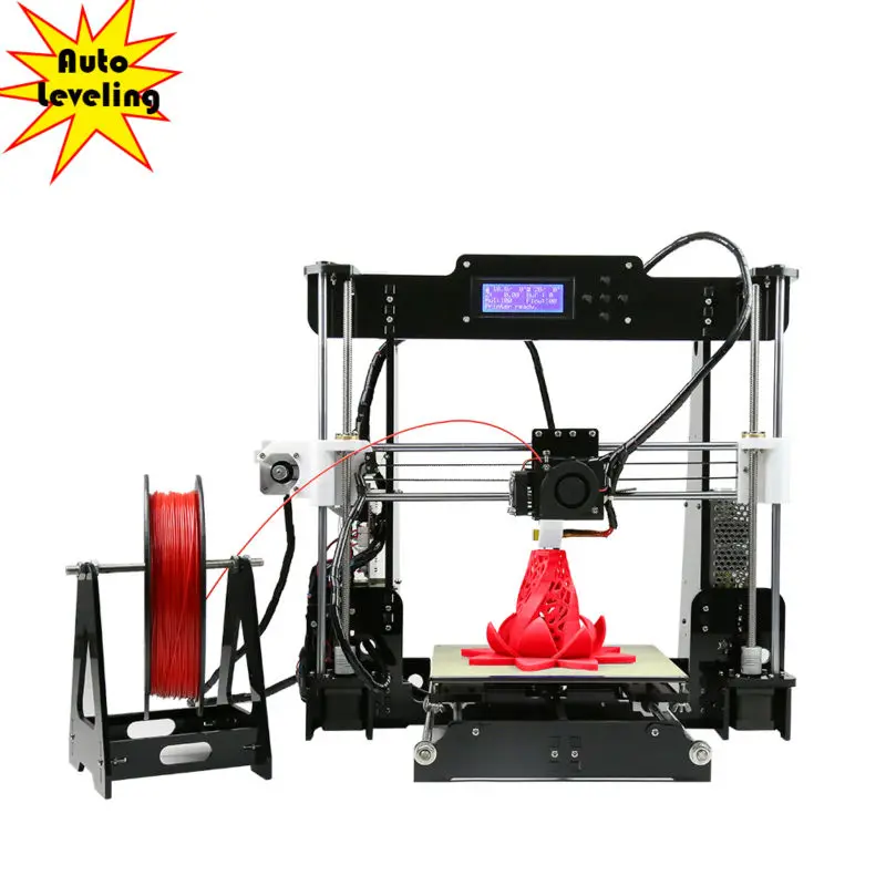  New Coming!!! Anet 3d printer Large Printing Size Reprap Prusa i3 3D Printer Kit DIY With Free Filament Aluminum Hotbed 
