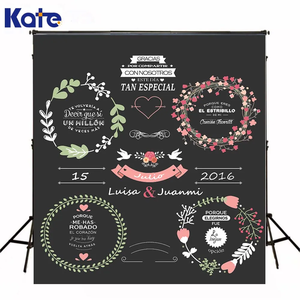 

Kate Custom Made Wedding Blackboard Backdrop Photography Also For Wedding Signature Background Can Change All Words,Color