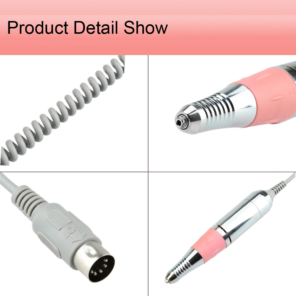Электрическая дрель для ногтей 30000 об/мин, 12 В, профессиональная машинка для педикюра с низким уровнем шума, машинка для маникюра, фрезер для ногтей, инструмент для маникюра
