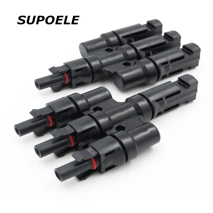 

1Pairs x MC4 3T Connector Male And Female, MC4 3 T Branch Solar Panel PV Connector