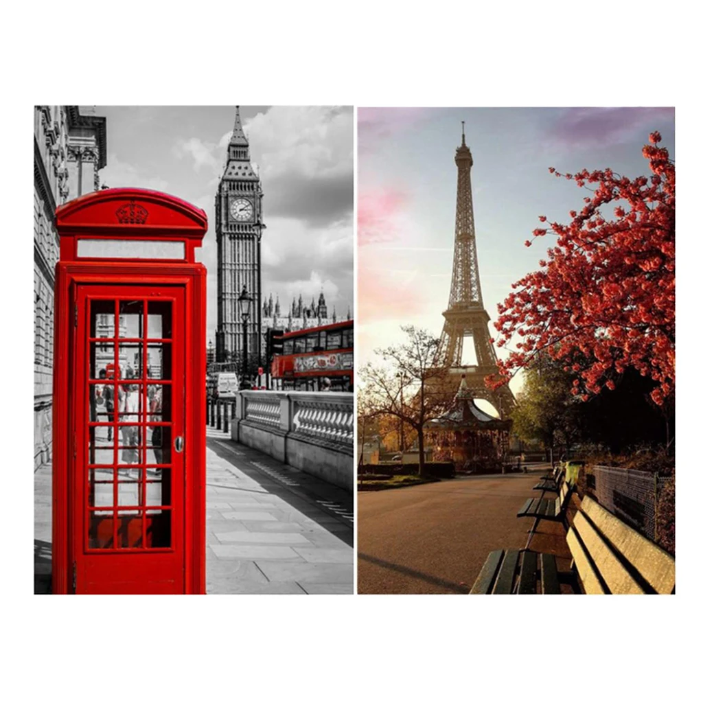 London Paris City DIY 5D Diamond Painting Embroidery DIY Paint By Number Kit Home Wall Decoration 
