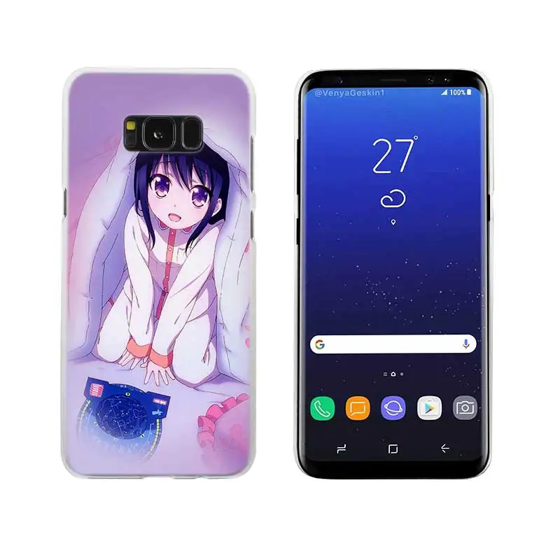 Сексуальный аниме kawaii Girl Прозрачный Note 10 9 pro Жесткий чехол для samsung Galaxy S4 S5 S6 S7 S8 S9 Plus Edge Mini s10 lite - Цвет: 13