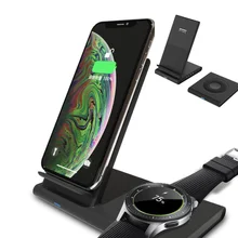 Беспроводное зарядное устройство для быстрой зарядки мобильных телефонов, Беспроводная зарядка для samsung Galaxy Watch, активные бутоны, шестерни S2 S3 S4, спортивные iPhone XR airpods