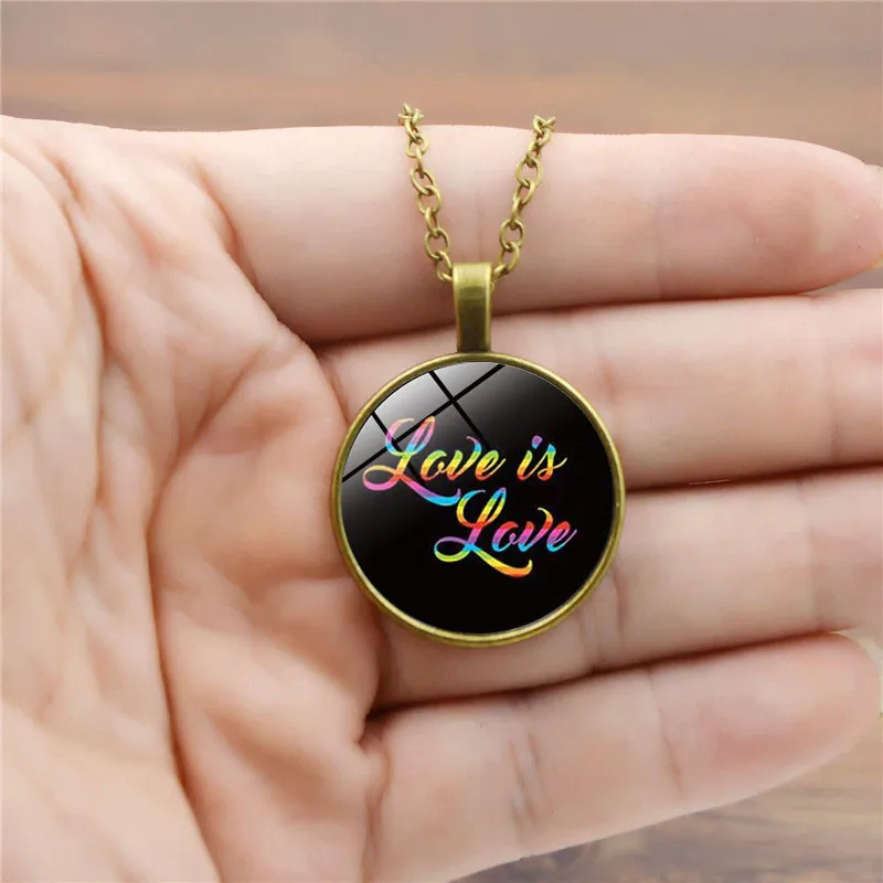 Женское Ожерелье Love is ожерелье LGBT Pride Радужное ювелирное изделие для одного и