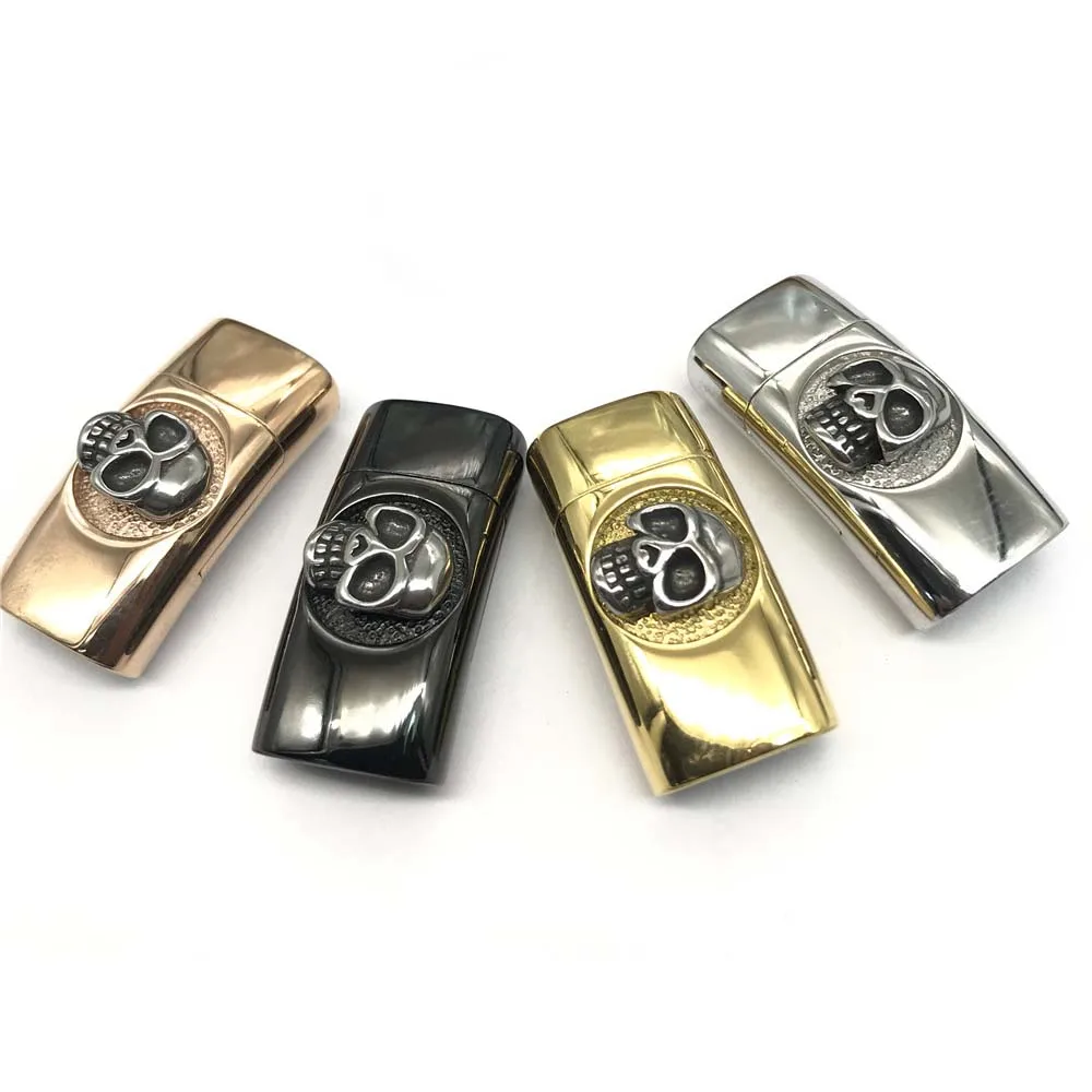 12*6mm Hole 316l Stainless Steel Skull Buckle Hook Jewelry