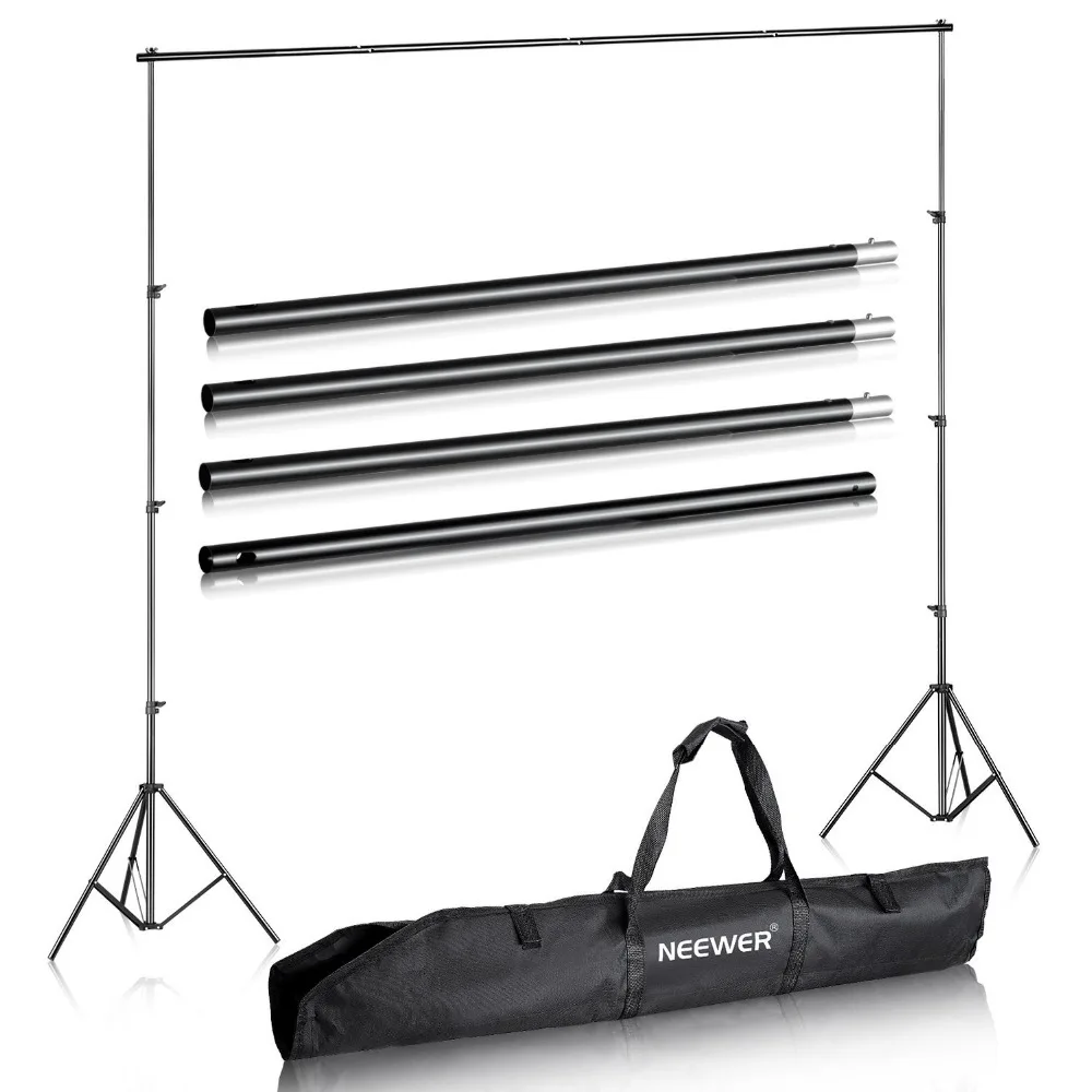 

Neewer Photo Studio Backdrop Support System Background Stand Kit with Adjustable Cross Bar and Backdrop Stand Carrying Case