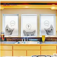 MOE Cat ins стиль электростатического матового стекла pervious to light Непрозрачное окно бумажная наклейка наклейки на окно в ванную-42