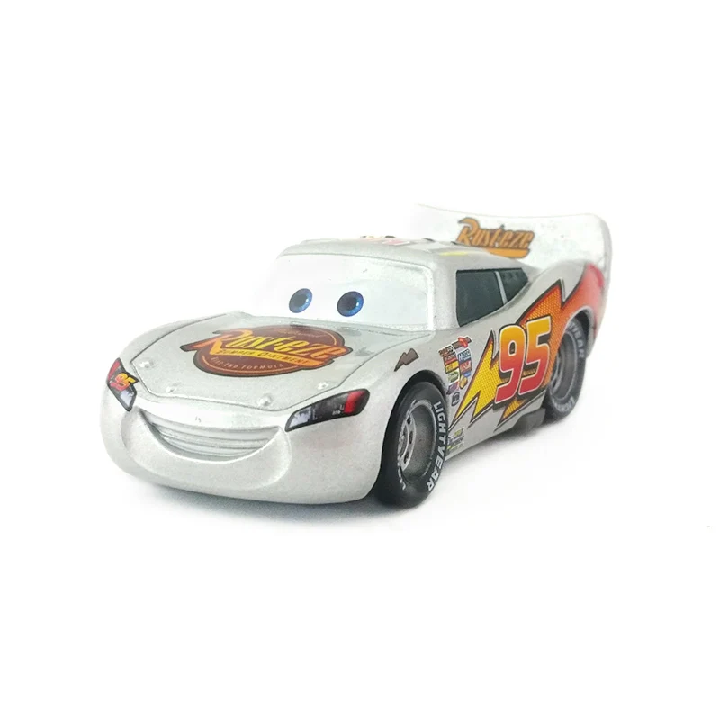 Disney Pixar Cars Gold Dinoco синий черный полицейский Молния Маккуин литой игрушечный автомобиль для детей 1:55 Свободный бренд и - Цвет: Silver McQueen 1