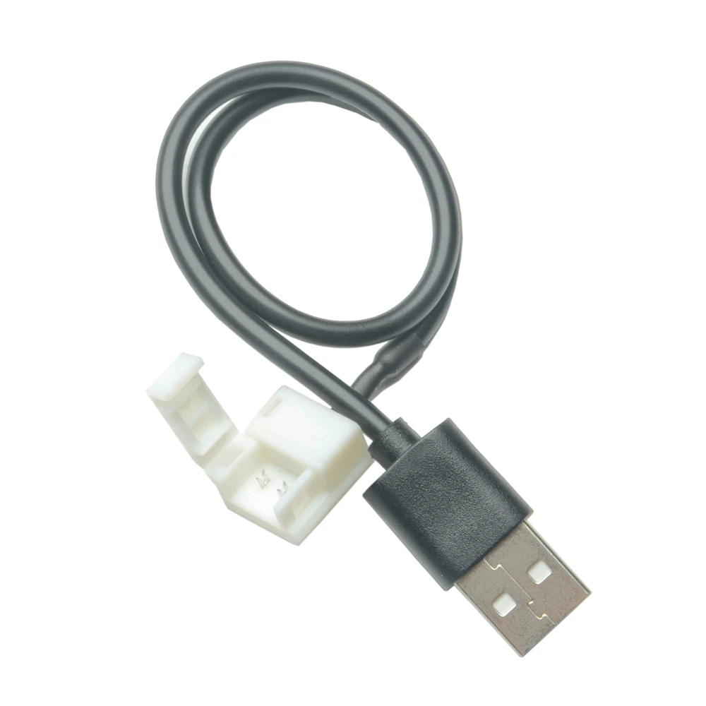 USB разъем для светодиодной ленты 2pin для 8 мм 10 мм 5 в 5050 3528 2835 IP65 IP20 светодиодный светильник для компьютера, ноутбука, телевизора для улучшения дома