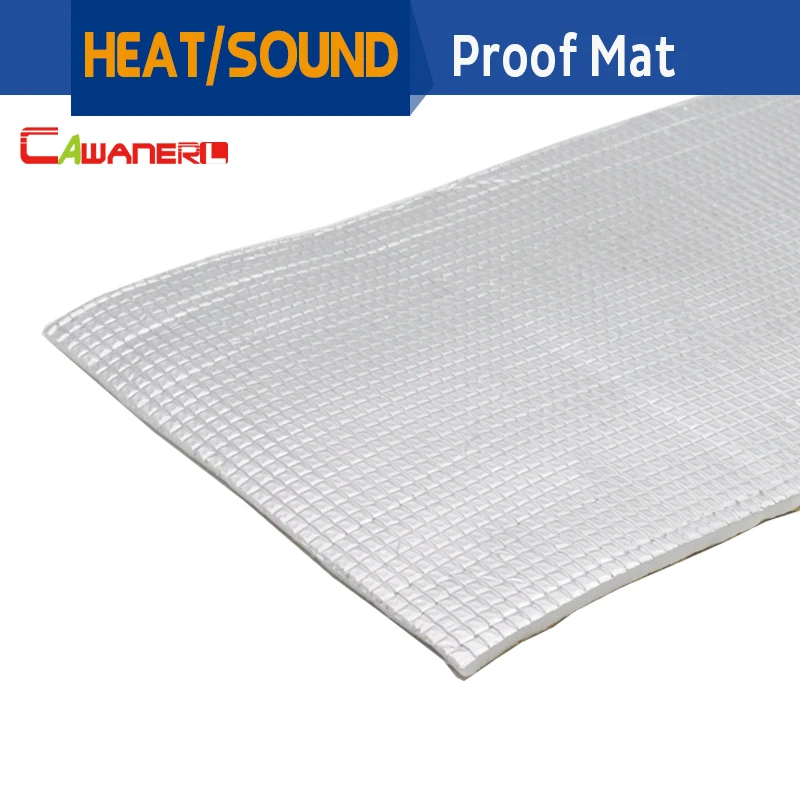 

Cawanerl 1Pcs Aluminum Foil Car Body Sound Deadener Heat Insulation Deadening Mat Soundproof Insulation Cotton Pad 10CM X 100CM