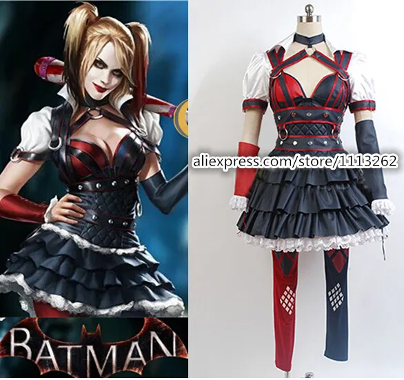 Batman Harley Quinn Costumes Suicide Squad Cosplay Outfit Halloween ...