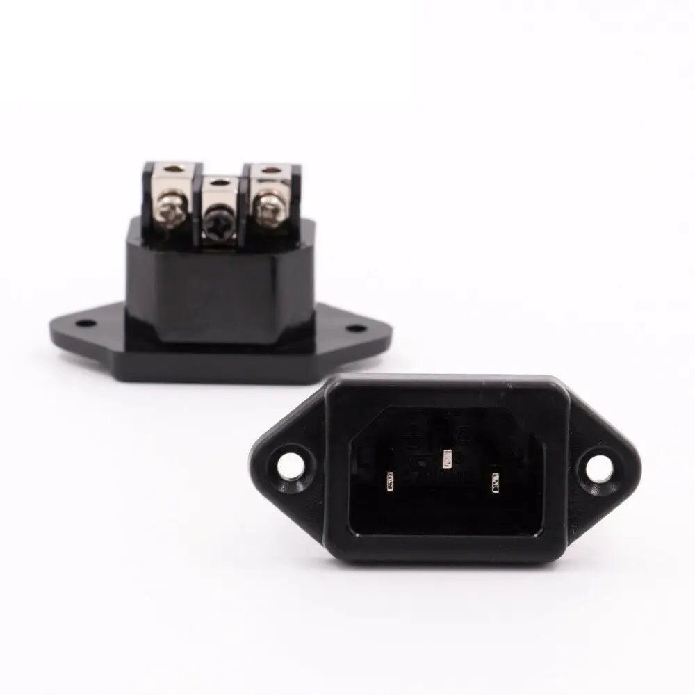 Розетка IEC 320 C14 3pin 1 шт. мужской шнур питания переменного тока Впускной Разъем 250