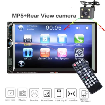 

Car Multimedia Player with IOS/Android Mirror Link Bluetooth car radio 2 Din 7" Touch Screen MP5 TF USB Radio Camera