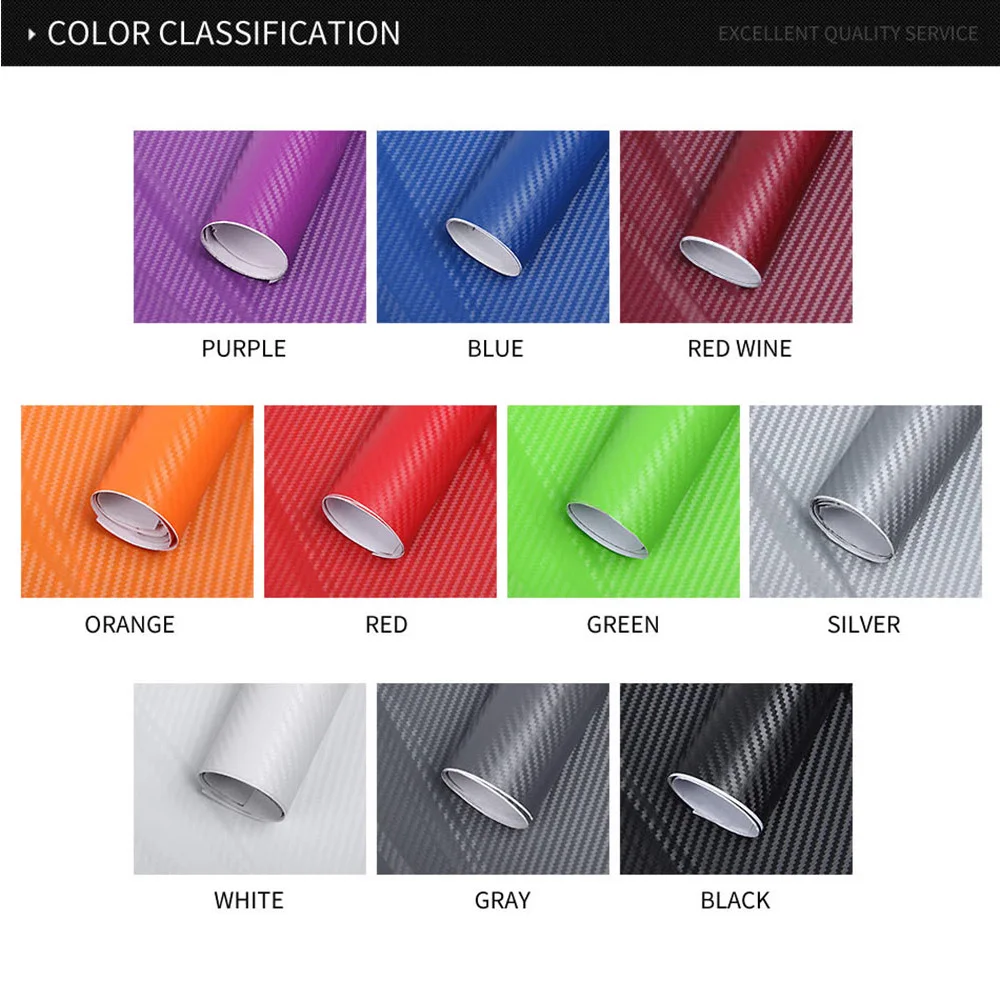 

Waterproof Car Stickers 3D Car Carbon Fiber Vinyl Film Sheet Wrap Roll Auto Car DIY Decor Sticker Paper Car Styling