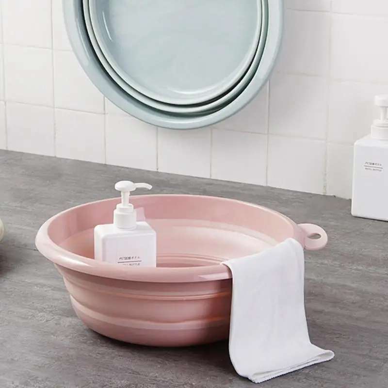 

1pc Folding Bucket Basin Outdoor Portable Camping Vegetable Fruit Foldable Cleaning Basin Traveling 2019