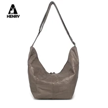 2017 Promotion D’été Nouvelles Femmes En Cuir Véritable Épaule Sac Simplement Style Plaid Célèbre Marque Fermeture Éclair Femmes Sacs À Main Noir/gris