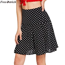 Страусиная сексуальная юбка для девочек, школьная форма в горошек, плиссированная юбка, хлопок, тартан, высокая талия, облегающая юбка, юбка