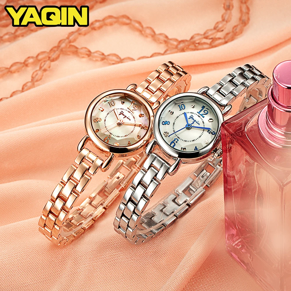 

YAQIN Fashion Elegant Women's Rhinestone Quartz Watch Lady Casual Luxury Dress Bracelet Watches Diamond Crystal Clock