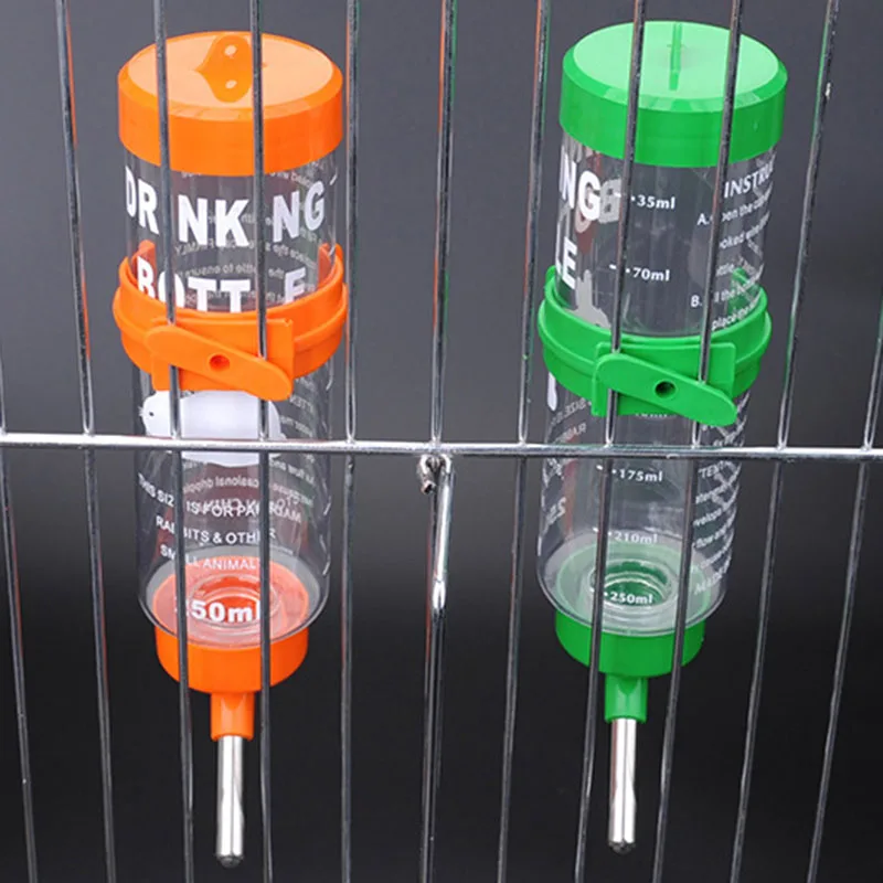 1pc 250ml Rabbit Hamster Drinking Hanging Bottle Plastic Pet Automatic Water Feeder for Small Pet