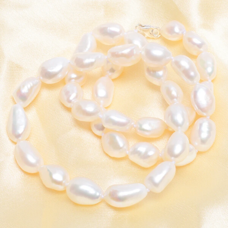 ASHIQI барокко натуральный пресноводный жемчуг ювелирные наборы настоящая жемчужина Цепочки и ожерелья одноцветное 925 пробы Серебряные серьги для женщин