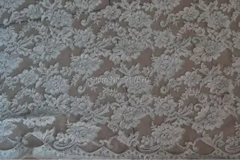 

Bridal french net lace fabric off white 3yards/lot African Swiss lace fabric with cord for sewing wedding lace fabric