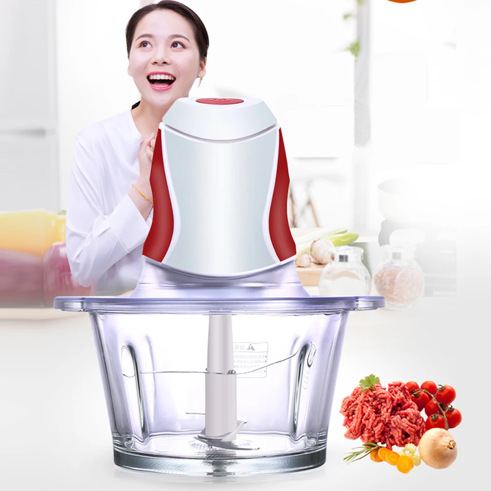 2L Powerful Meat Grinder Mixer Chopper Machine Multifunctional