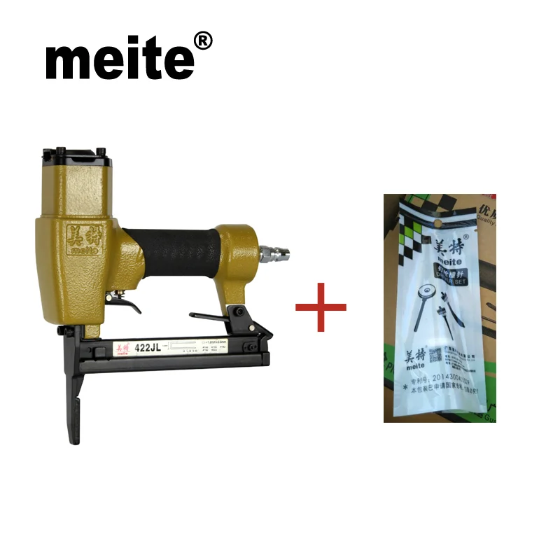 Meite 422JL 1/4 "Пневматический степлер гвоздильщик 20 ga воздуха степлер тонкой проволочный степлер для кожаной мебели Feb.15 инструмент обновления