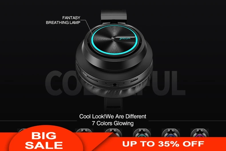 

B6 Wireless Headphones Bluetooth 4.1Headphone 12H Playing time Stereo Glowing Headset Earphone With Mic For Tv Cellphone xiaomi