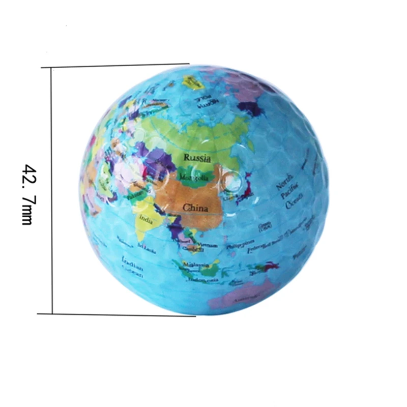 Мячи для гольфа карта земного шара образец мяч для практики подарок прозрачные красочные игрушки массаж для гольфа GMT601