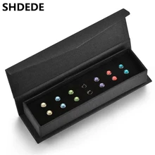 SHDEDE брендовые модные ювелирные изделия с кристаллами от Swarovski серьги-гвоздики для женщин и девушек Подарочная коробка Высокое качество аксессуары-28320