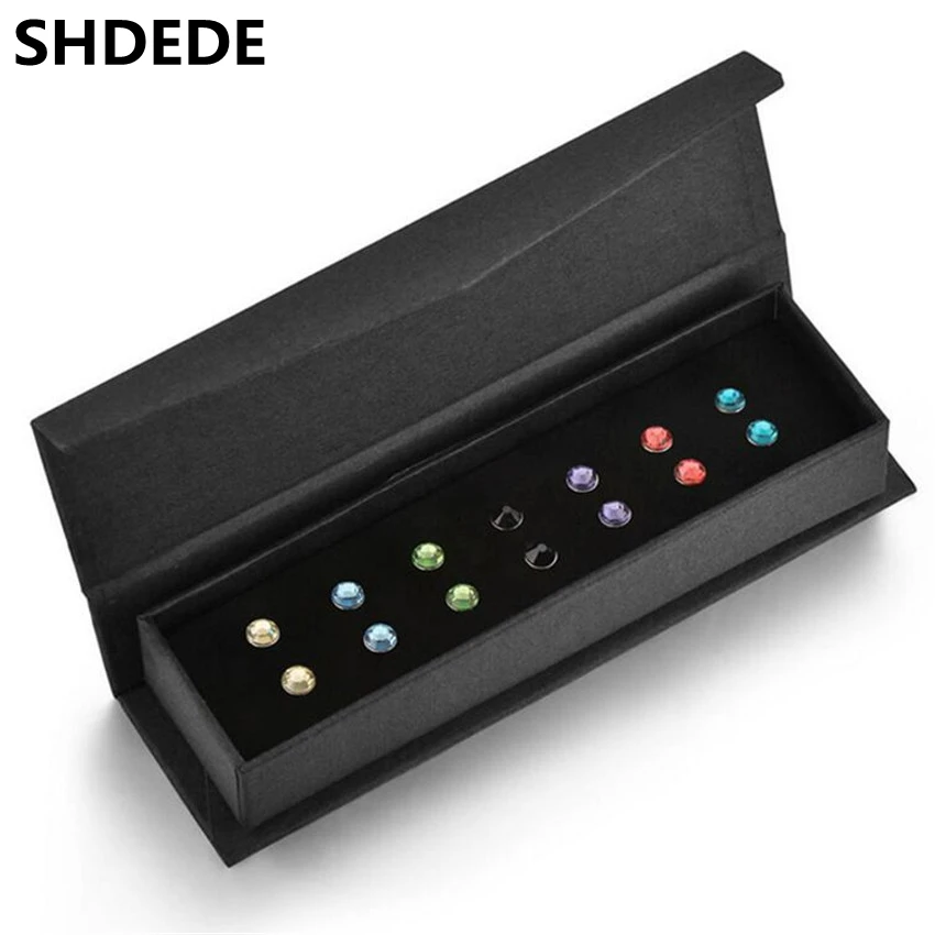 

SHDEDE Brand Fashion Jewelry Crystal from Swarovski Stud Earrings For Women Girl Gift Box High Quality Accessories -28320