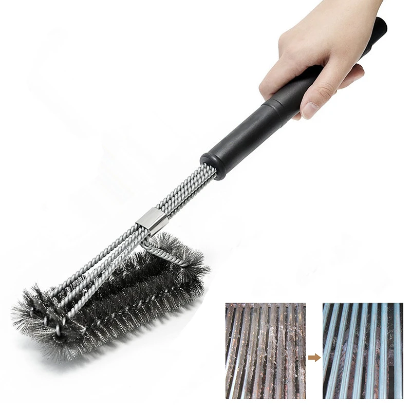 Grill Brush BBQ Porcelain Infrared Rust Proof Stainless Steel Grate