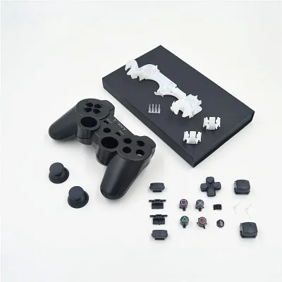 PS3 / PS3 Slim/ PS3 4000 Controller Black Replacement Repair Parts ABS Full Housing Case Shell +Full Button Accesories kits PS3 / PS3 Slim/ PS3 4000 Controller Black Replacement Repair Parts ABS Full Housing Case Shell +Full Button Accesories kits