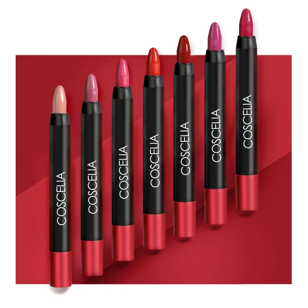 Buy 12 Color Matte Lipstick Crayon Lip Makeup Red Batom Velvet Lipstick Levre