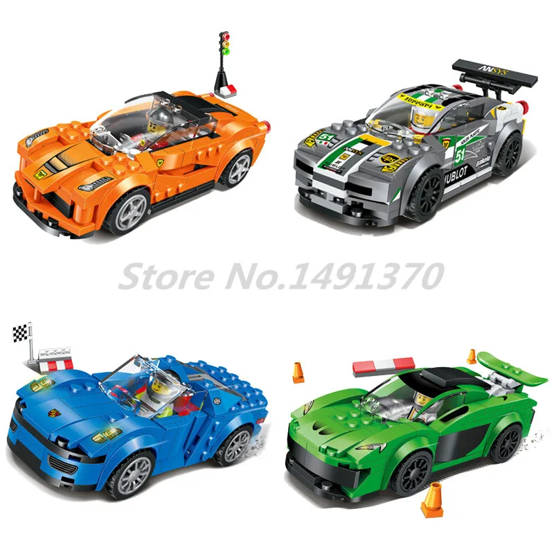 

Racing Car Building Blocks Compatible Legoedly City Model Sets Educational Toys For Children Christmas Gifts