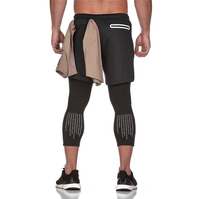 Elastic Breathable Two Piece Men’s Gym Workout Pants - Image 4