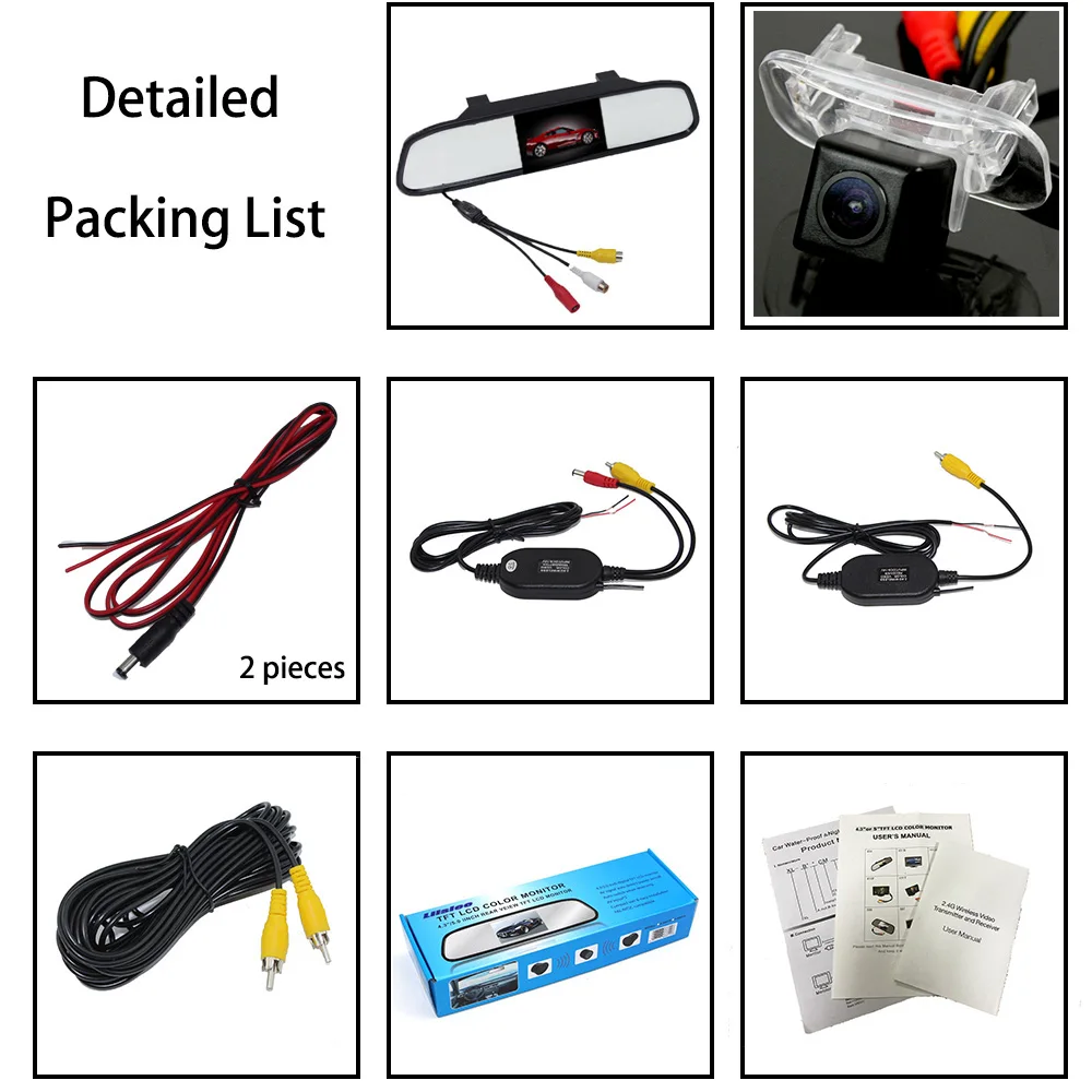 Liandlee 3in1 Wireless Receiver Mirror Monitor Special Rear View Camera Backup Parking System For Mercedes Benz A Class MB W169 (6)